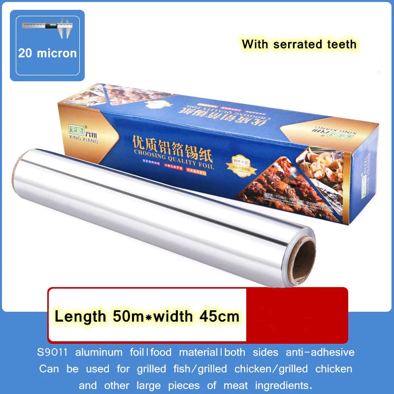 BBQ Aluminum Foil Oven Home Economical Packaging Air Fryer Tin Foil Barbecue Meat Baking Tray Paper Kitchen Baking Grease Paper