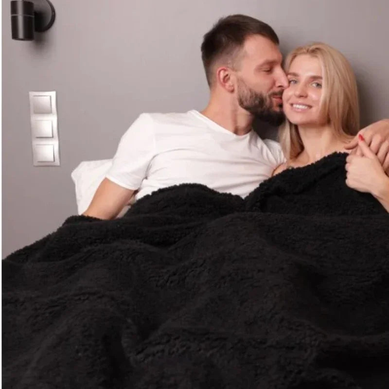 Plus Size Shaggy Blankets for Couple, Winter Thickened Warm Blanket | Waterproof Luxury Rectangle Napping Blanket