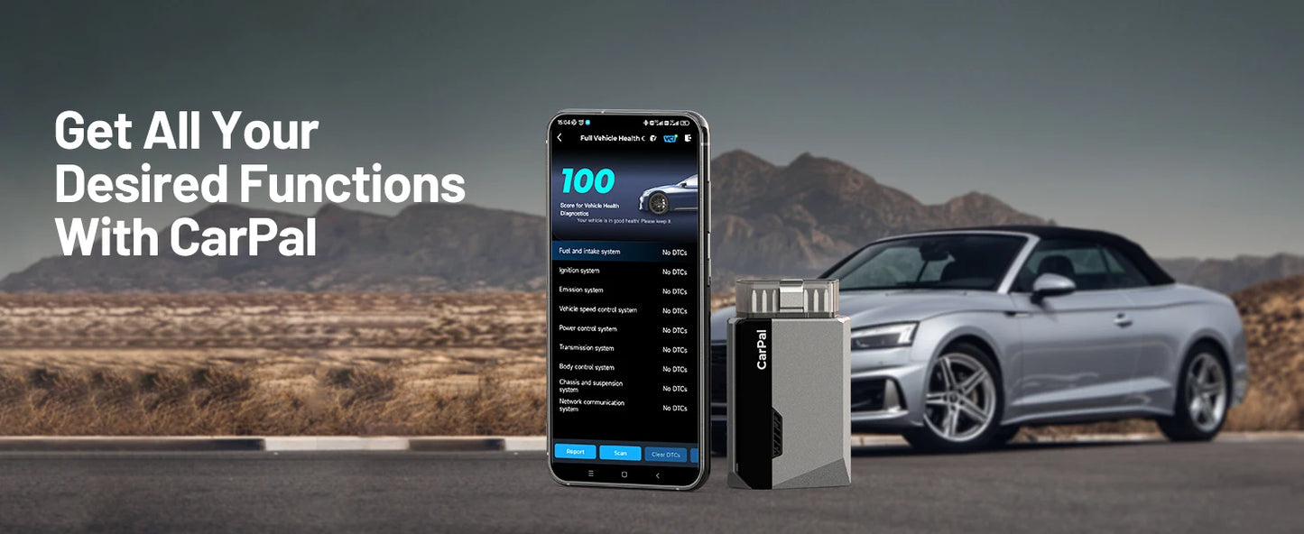 TOPDON Carpal OBD2 Scanner Bluetooth for Car All System Diagnostic Tool iOS Android Vehicle Health Check Smog Check Battery Test