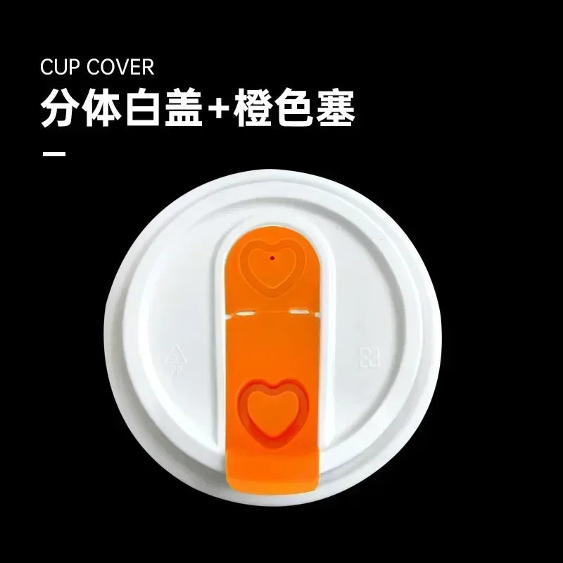 100pcs 90 Caliber Matte Cup Cover Disposable Coffee Milk Tea Take-out Food Packing Cup Lid Leak Proof Clear Plastic Cups Lid