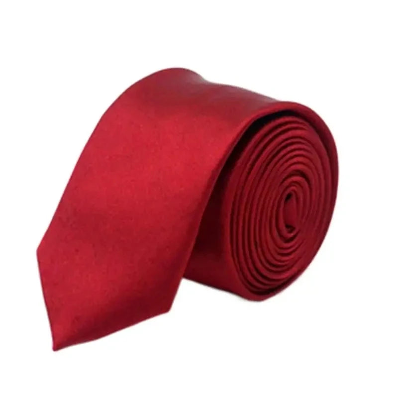 Simple And Casual 5CM Black Tie Men's Formal Business Narrow Edition Wedding Students Fashion Solid Color Tie