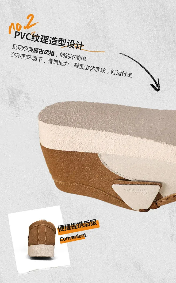 Spring New Retro Trendy One Step Fashion Men's Casual Shoes Outdoor Large Size Versatile Wear resistant Thick soled Men's Shoes