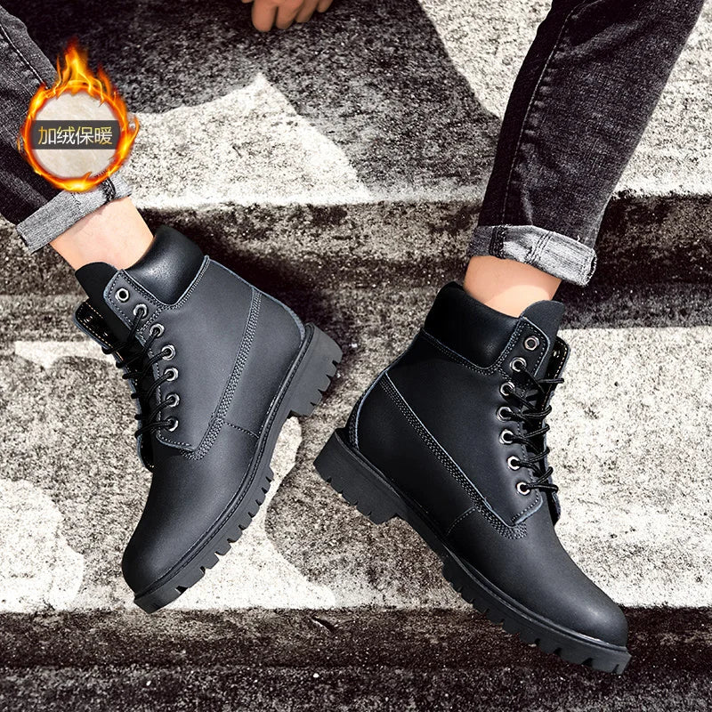 TINTINOS Men Boots 2022 New Winter Slippers Warm Men Shoes Waterproof Non-Slip Plush Sneakers Male tenis shoes Boots Men Sneakers Winter