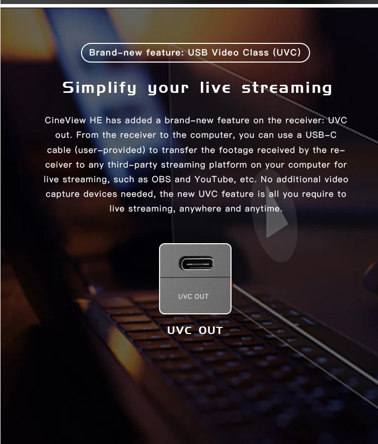 Accsoon CineView HE 2.4Ghz 5Ghz Dual Band Wireless Video Transmitter Receiver Multi-Spectrum Wireless Video Transmission System