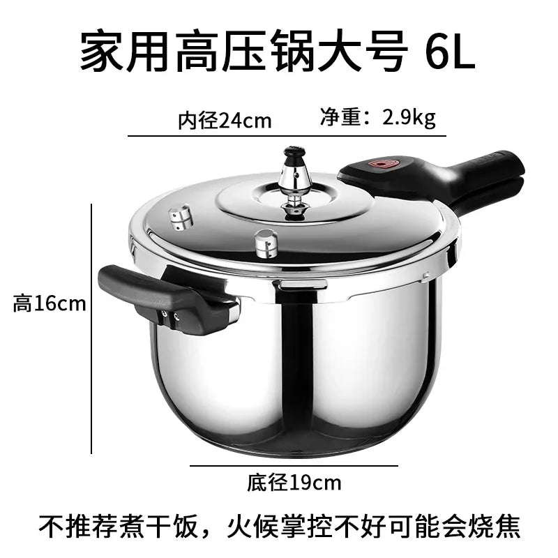 100Kpa Pressure cooker Stainless steel non stick pan 360 degrees Open close pressure cookers kitchen Non coating Pressure canner