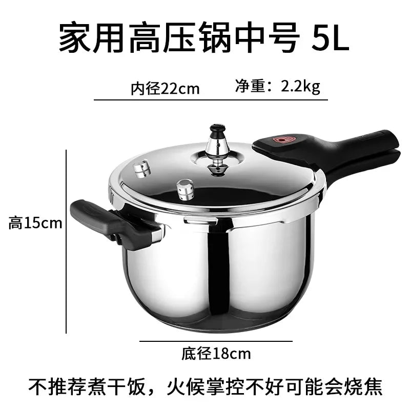 100Kpa Pressure cooker Stainless steel non stick pan 360 degrees Open close pressure cookers kitchen Non coating Pressure canner