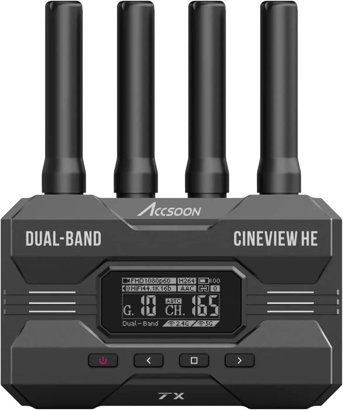 ACCSOON CineView HE Wireless Video Transmission System Transmitter Receiver HDMI 1080p 1200ft to 4 Devices for Live Streaming