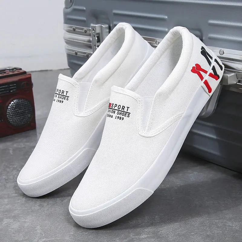 2025 New Canvas Shoes Men Summer Classic Loafers Men Casual Shoes Breathable Lazy Walking Flat Men Shoes Sneakers Plus Size 47