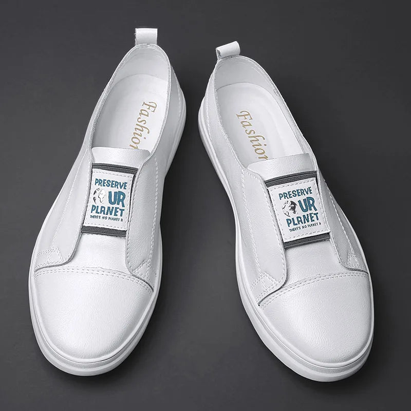 TINTINOS NEW 2024 Hot Sale Mens Sneakers New Light Casual Shoes for Men Breathable Flats Slip on Man Leather Shoes Comfortable Summer Skate Shoes