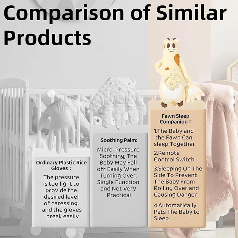 Baby Sleep Patter Startle Prevention Companion Automatic Palm Patting Sleeping Pillow Soothing Toy
