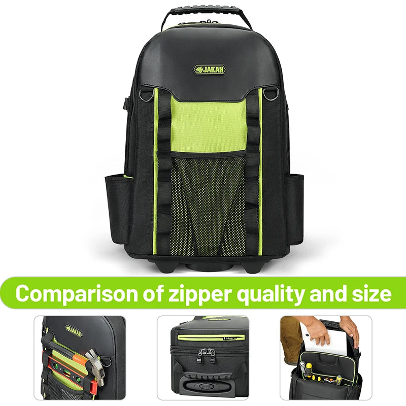 Tool Bag on Wheels Men's Trolley Tool Backpack Large Capacity Tool Bags For Electrician