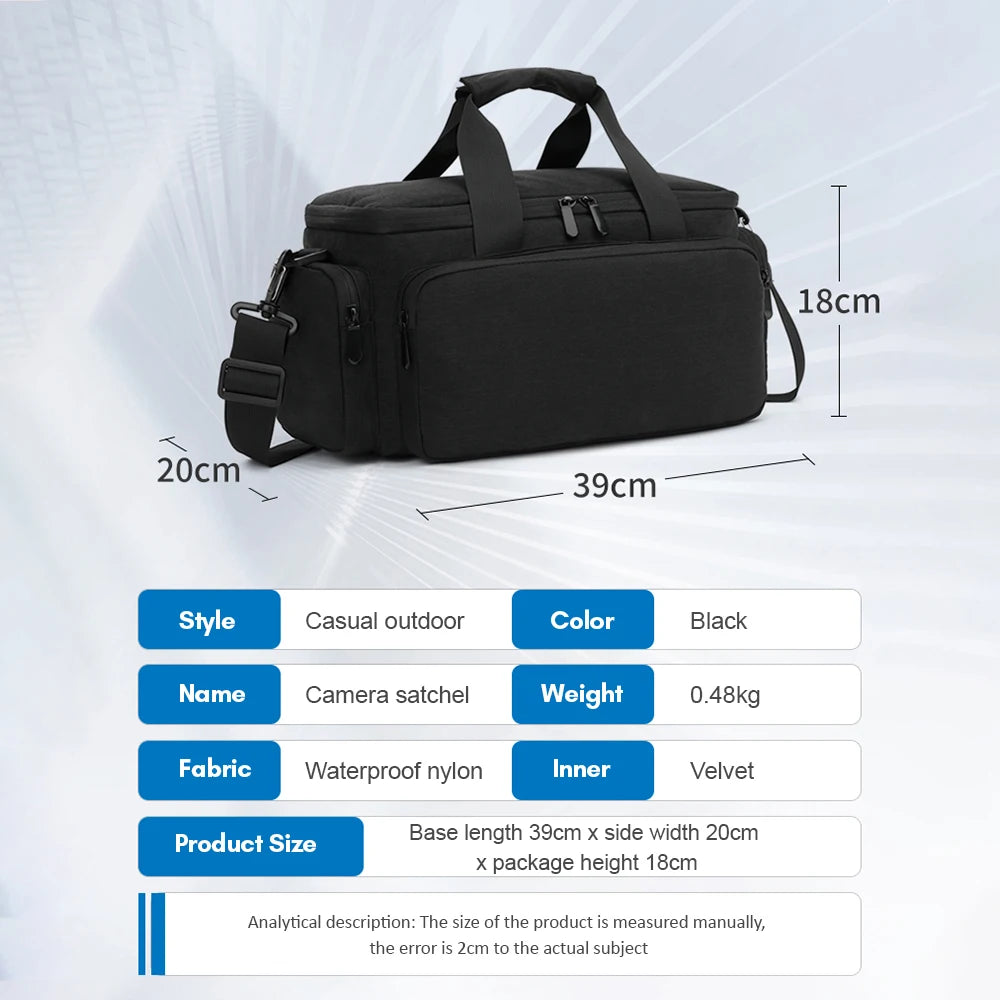 TINTINOS Travel Camera Shoulder Bag Water-resistant Shock-proof Camera Bag for Mirrorless Camera with Removable Dividers Shoulder Strap