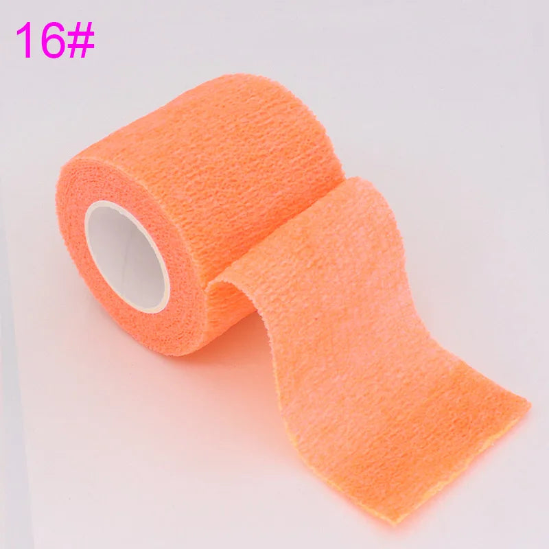 1 Roll 2.5/5/10cm Sport Bandage Self-adhesive Breathable Elastic Bandages for Sports Fixing Finger Wrist Leg Non-woven Bandage