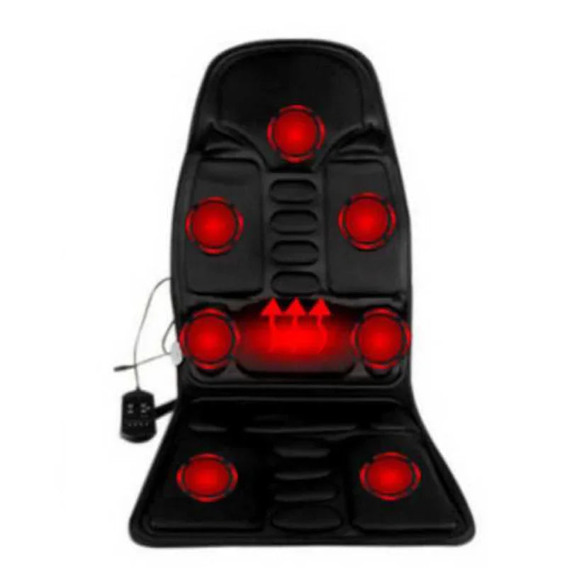 Car Home Office Massage Full-Body Back Neck Waist Therapy Heat 7 Motors Vibrate Heated Massage Electric Vibrator Cushion Seat