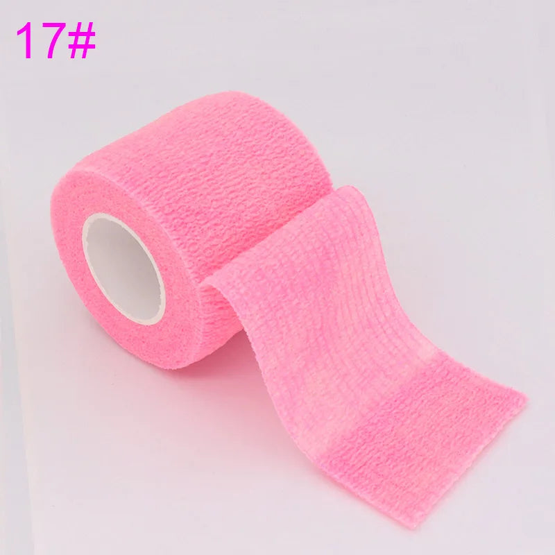 1 Roll 2.5/5/10cm Sport Bandage Self-adhesive Breathable Elastic Bandages for Sports Fixing Finger Wrist Leg Non-woven Bandage
