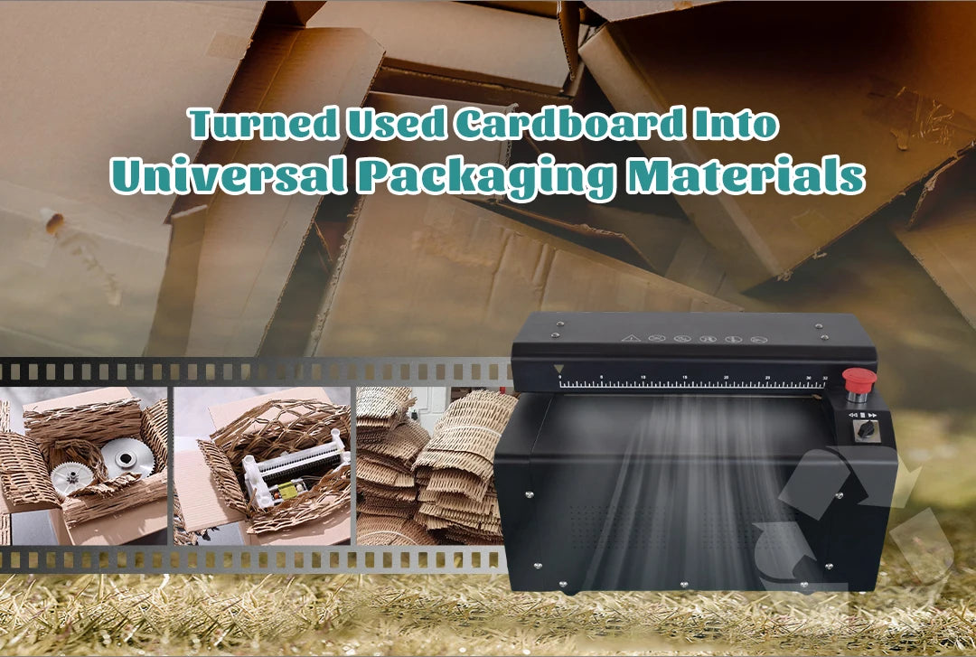 Super Factory Eco-Friendly Reuse Cardboard Kraft Expanding Pad Shredder Corrugated Paper Cutting Machine For Cutting Width 320mm