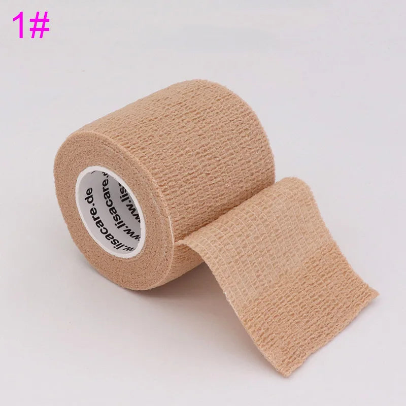 1 Roll 2.5/5/10cm Sport Bandage Self-adhesive Breathable Elastic Bandages for Sports Fixing Finger Wrist Leg Non-woven Bandage