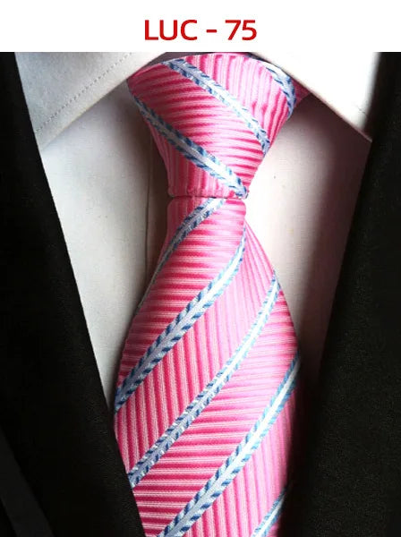 8cm Men's Tie Silk Plaids Floral Luxury Necktie Striped Ties For Men Business Formal Dresses Wedding Accessories Boy Tie