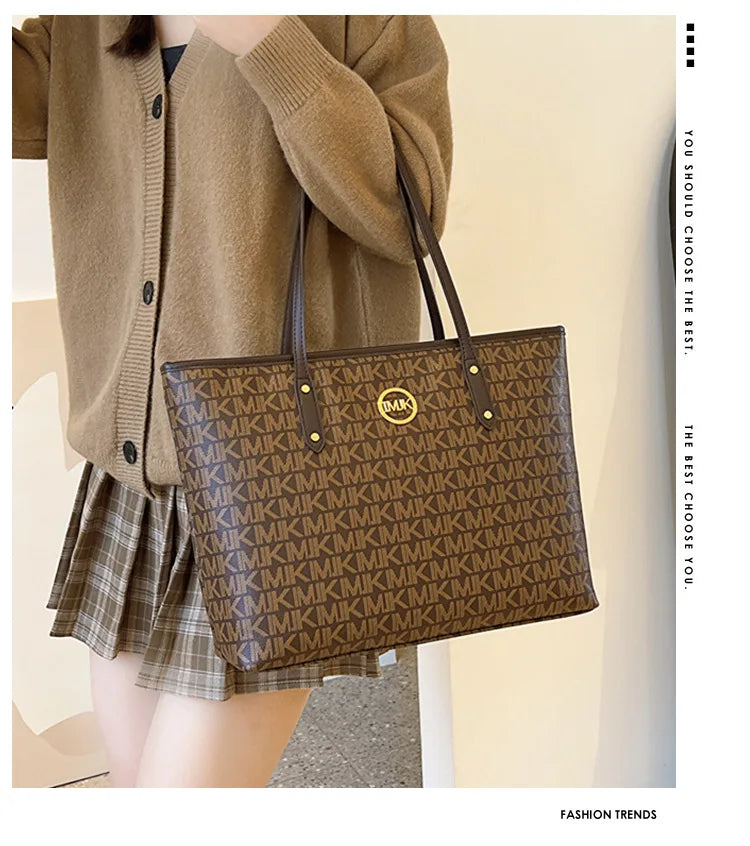 Women's Luxury Handbag 2024-2025 New Fashion Letter Printed Tote Bag Versatile Large Capacity One Shoulder Diagonal Straddle Bag FREE SHIPPINGS