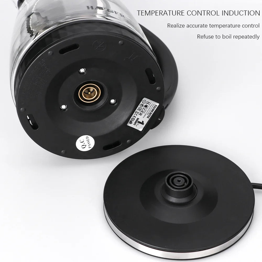 New 2024 2L Electric Glass Kettle With 2000W Kitchen Appliances Keep Warm Function Electric Boiling Tea Pot 110-220V