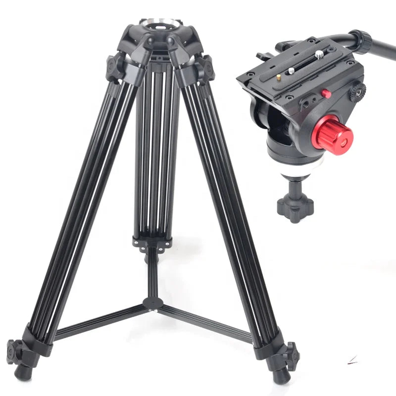 professional camera tripod stand for phone 1.8M aluminum heavy duty floor standing photography with 1/4 & 3/8 screws