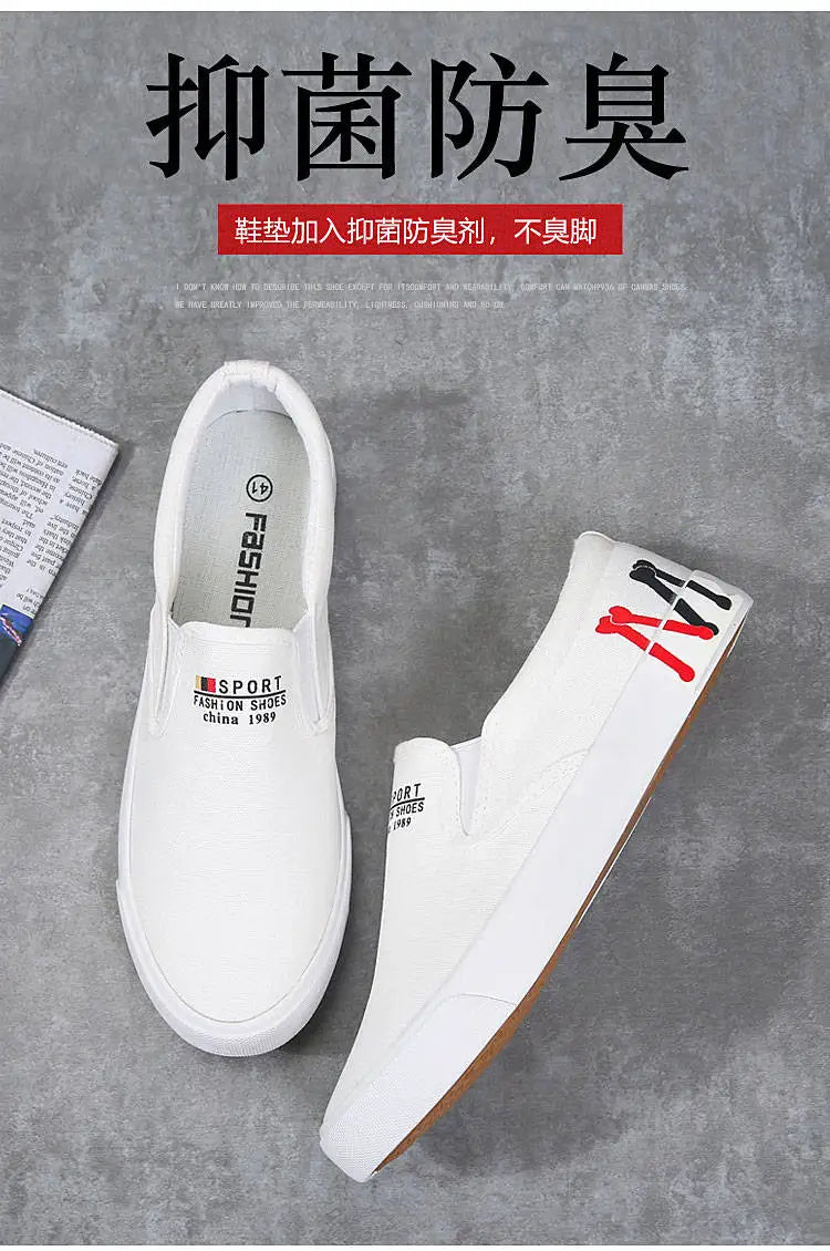 2025 New Canvas Shoes Men Summer Classic Loafers Men Casual Shoes Breathable Lazy Walking Flat Men Shoes Sneakers Plus Size 47