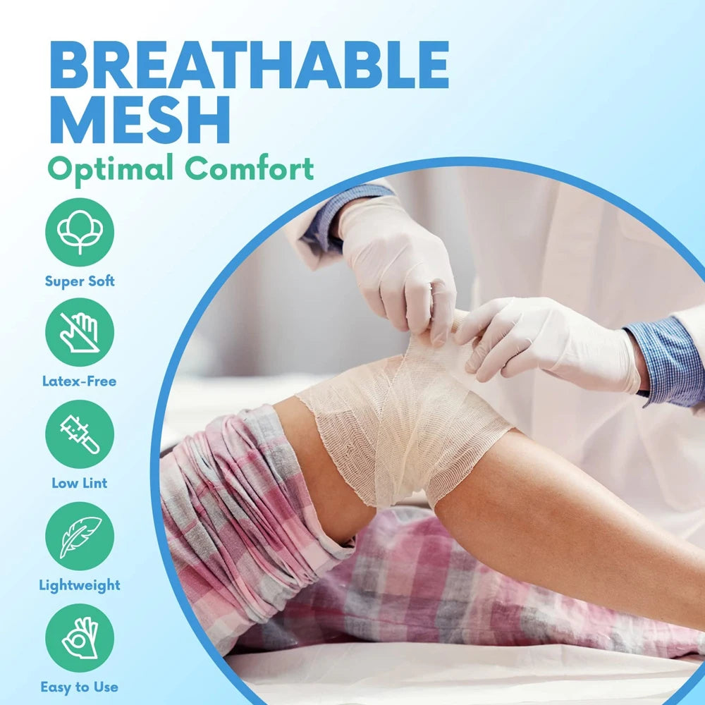 1 Rolls Premium Gauze Bandag Medical Tape,Breathable Flexible, Stretchable Gauze Wrap for First Aid Wound Care&Medical Supplies