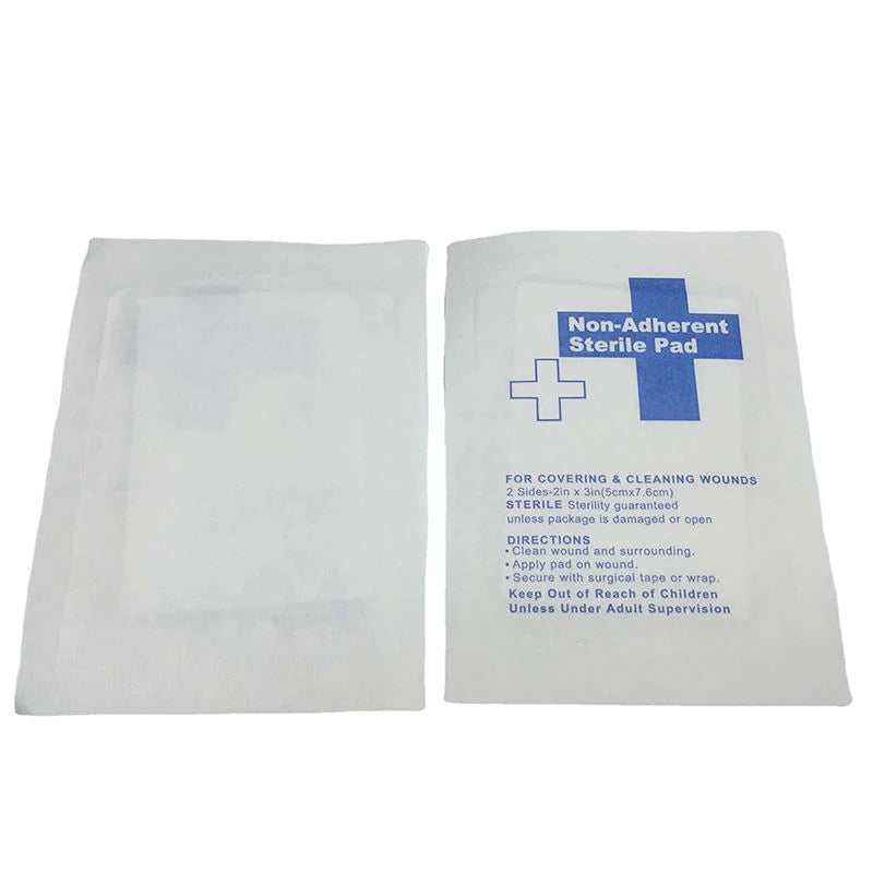 50Pcs Medical Absorbent Sterile Non-Adherent Pad Disposable Non-woven Hemostatic Wound Dressing Bloodsucking Pad