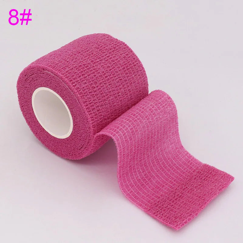 1 Roll 2.5/5/10cm Sport Bandage Self-adhesive Breathable Elastic Bandages for Sports Fixing Finger Wrist Leg Non-woven Bandage