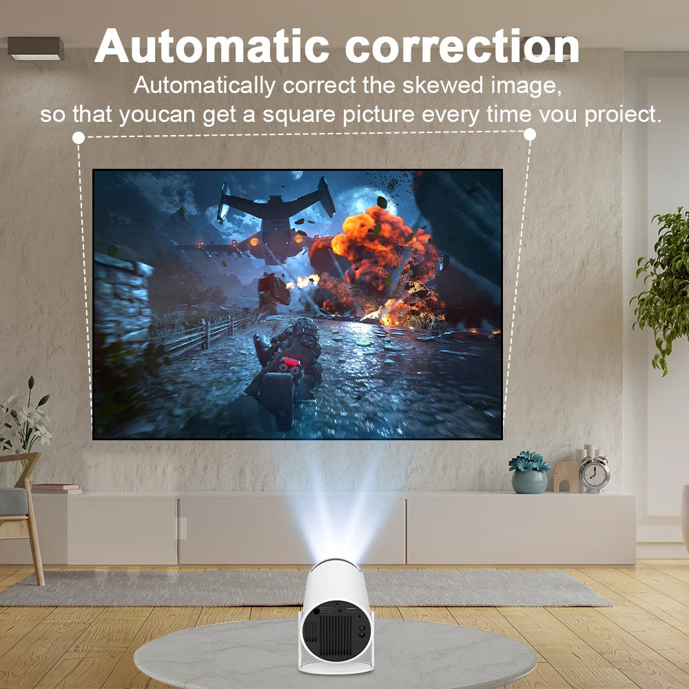 Transpeed 4K WiFi 6 Projector - Android 11, 260 ANSI, Dual WiFi, BT5.0, 1280*720P Home Cinema, Portable Outdoor HY300 Pro
