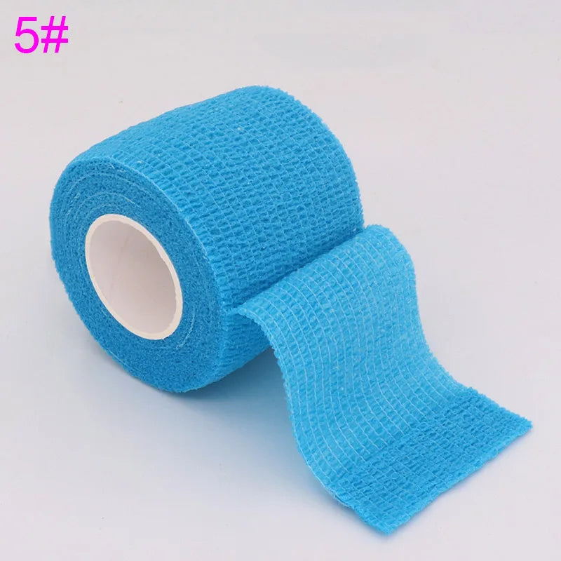 1 Roll 2.5/5/10cm Sport Bandage Self-adhesive Breathable Elastic Bandages for Sports Fixing Finger Wrist Leg Non-woven Bandage