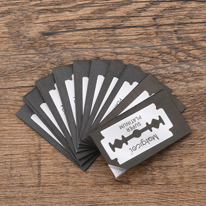 100pcs Double Edge Razor Blades Men's Razor Blades Shaving Stainless Steel Shaving Blades Manual Razor Blade Shaving Tool