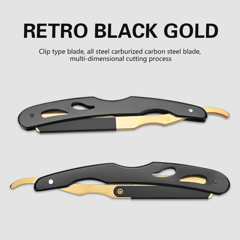 Professional Shaving Knife Manual Shaver Stainless Steel Shaver Rack Professional Straight Edge Razor Barber Beard Cutter