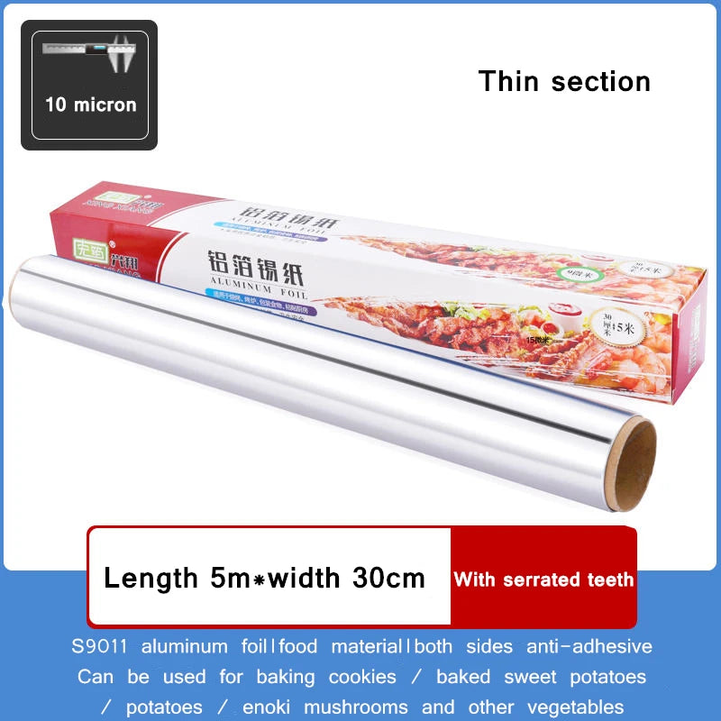 BBQ Aluminum Foil Oven Home Economical Packaging Air Fryer Tin Foil Barbecue Meat Baking Tray Paper Kitchen Baking Grease Paper
