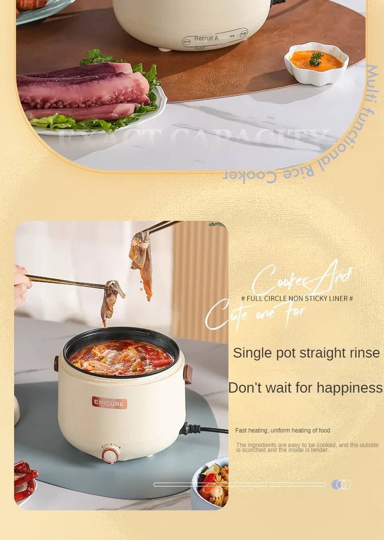 220V Electric Sugar Drained Rice Cooker Home Non-stick Electric Low Sugar Rice Cooker & Sugar draining inner Multi Cooker 1.7L