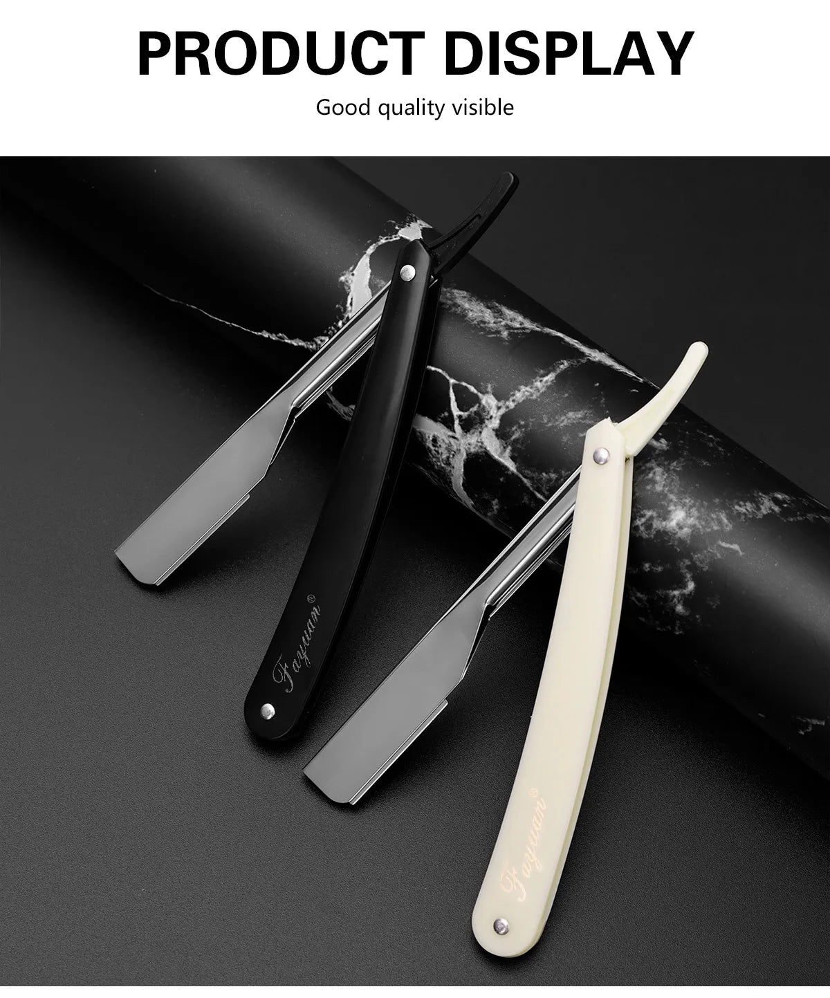 Professional Manual Shaver Straight Edge Stainless Steel Sharp Barber Razor Folding Shaving Beard Cutter With Blade