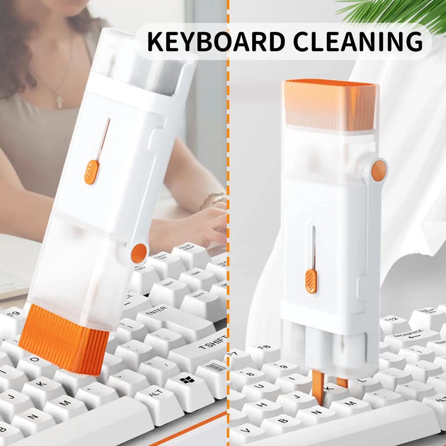 8 in 1 Keyboard Cleaning Brush Kit Phone Stand Earphone Cleaning Pen for Airpod 1 2 3 Cleaning Tool for Computer/MacBook/iPad