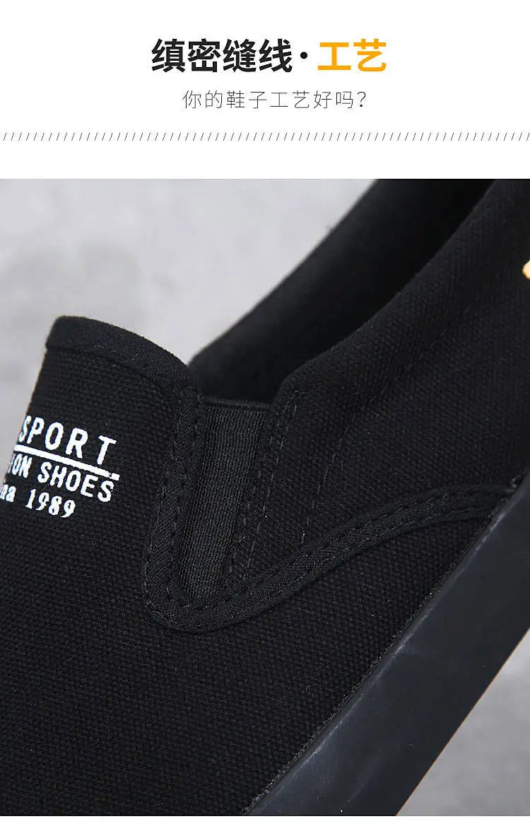 2025 New Canvas Shoes Men Summer Classic Loafers Men Casual Shoes Breathable Lazy Walking Flat Men Shoes Sneakers Plus Size 47