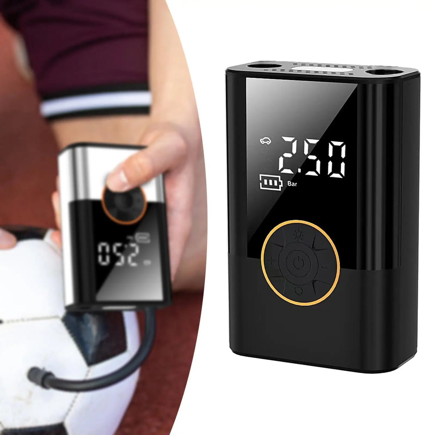 NEW 2024 Compact Tire Pump USB C Rechargeable High Reliability with Digital Tire Pressure