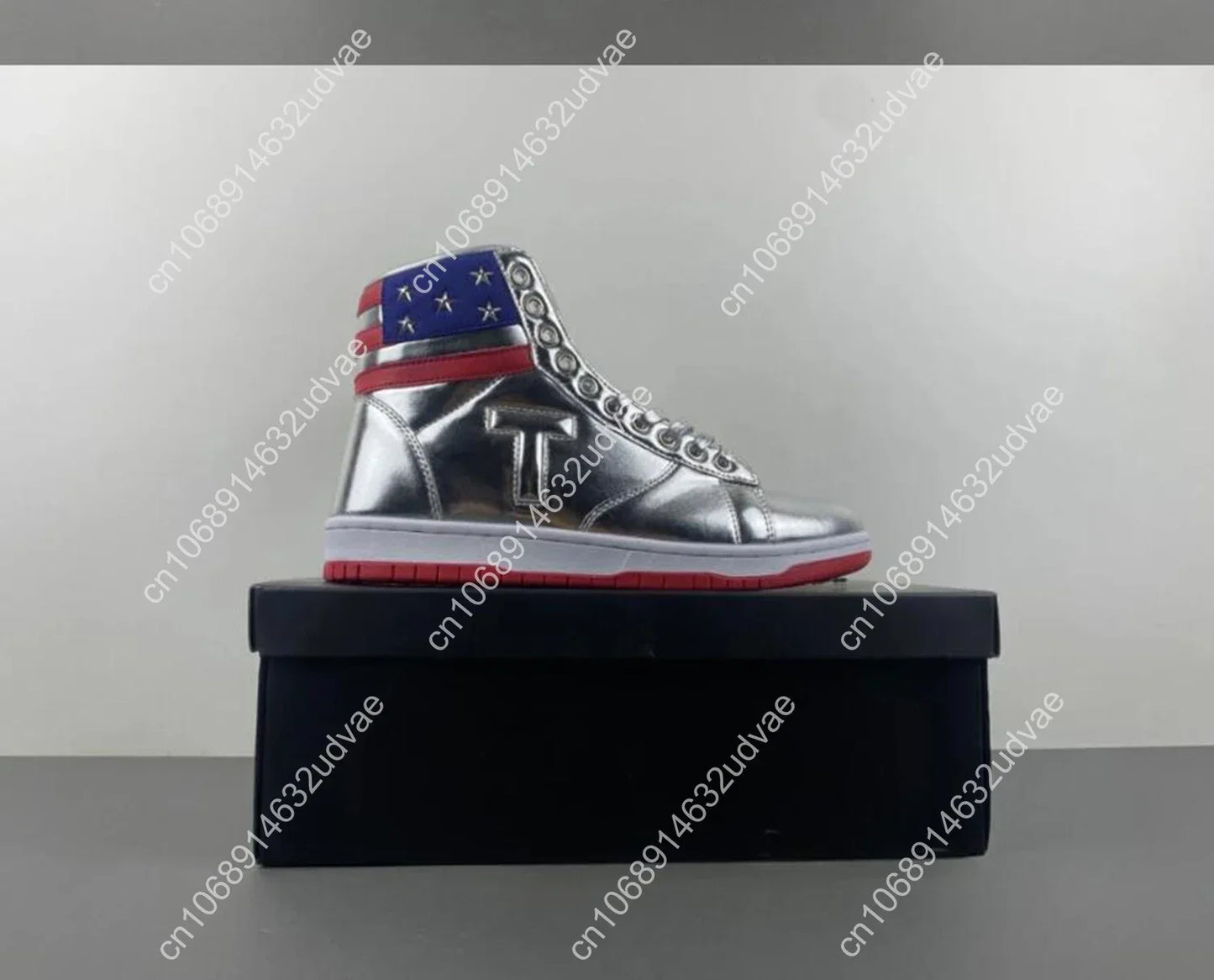 2024-2028 MAGA Trump Gold Silver Sneakers Never Surrender Donald Gold Trump Shoes 2024 MAGA Never Surrender Shoe Sneaker Basketball Mens Womens Casual Boots Road Shoe Big Size 47 48