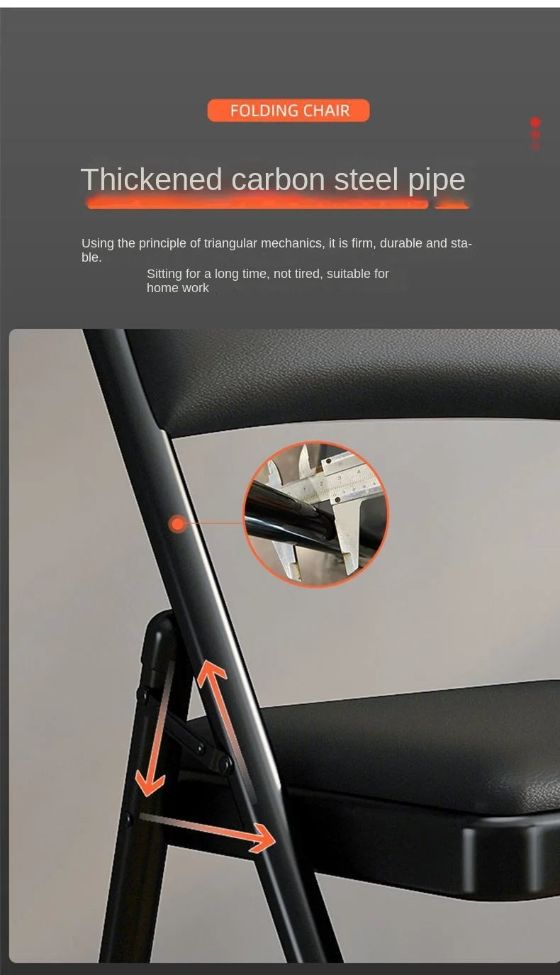 Simple Stool Backrest Chair Household Folding Chair Portable Computer Chair Training Conference Chair Dining Dormitory Office
