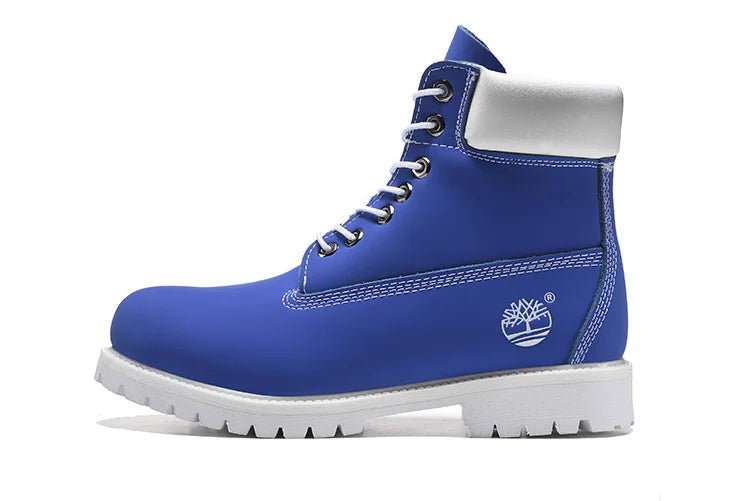 Brand New 2024 TIMBERLAND Men 10061 Sky Blue White Male Motorcycle Martin Ankle Walking Boots Men's Outdoor Leather Street Hiking Shoes 40-46 we offer 10% off for any purchases