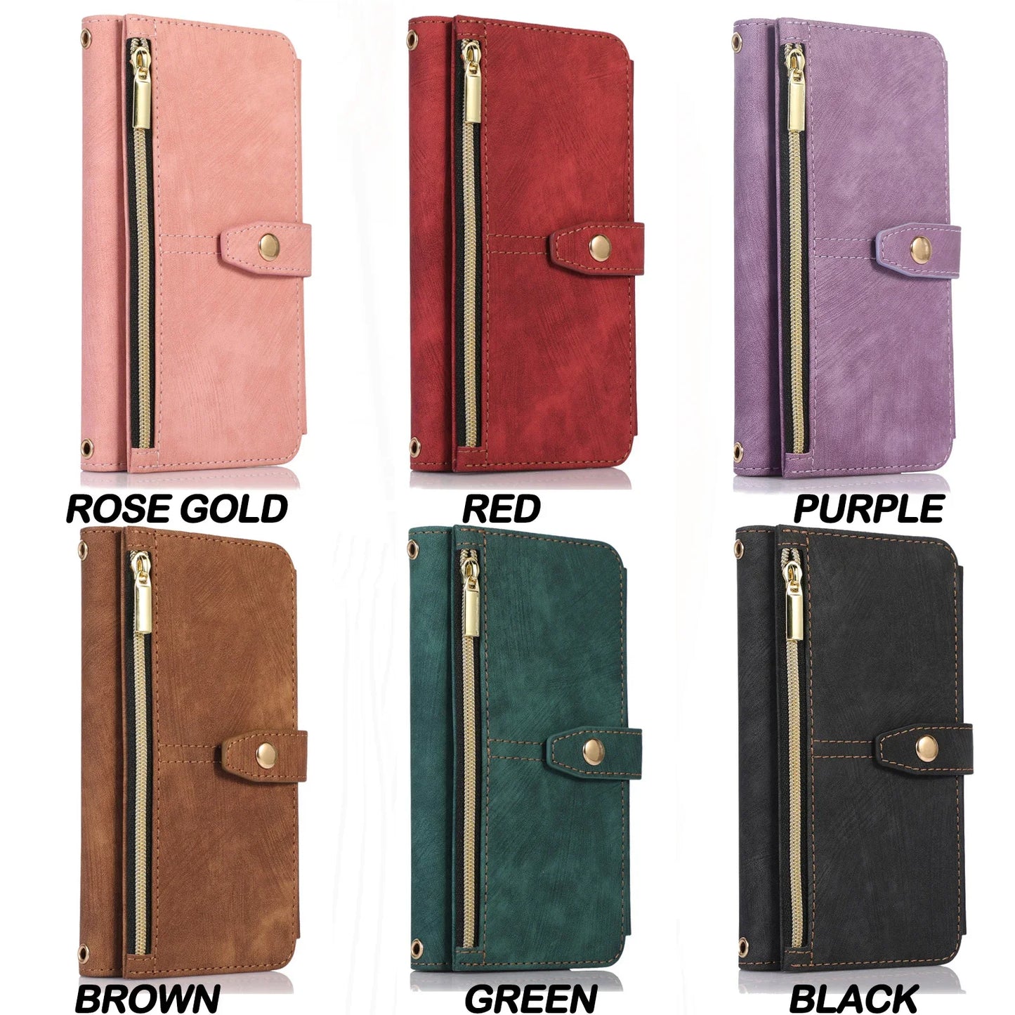 Crossbody Lanyard Card Slot Wallet Flip Case for iPhone 15 14 13 12 11 Pro Max Mini X XS 8 7 Plus SE 2020 2022 PU Leather Cover