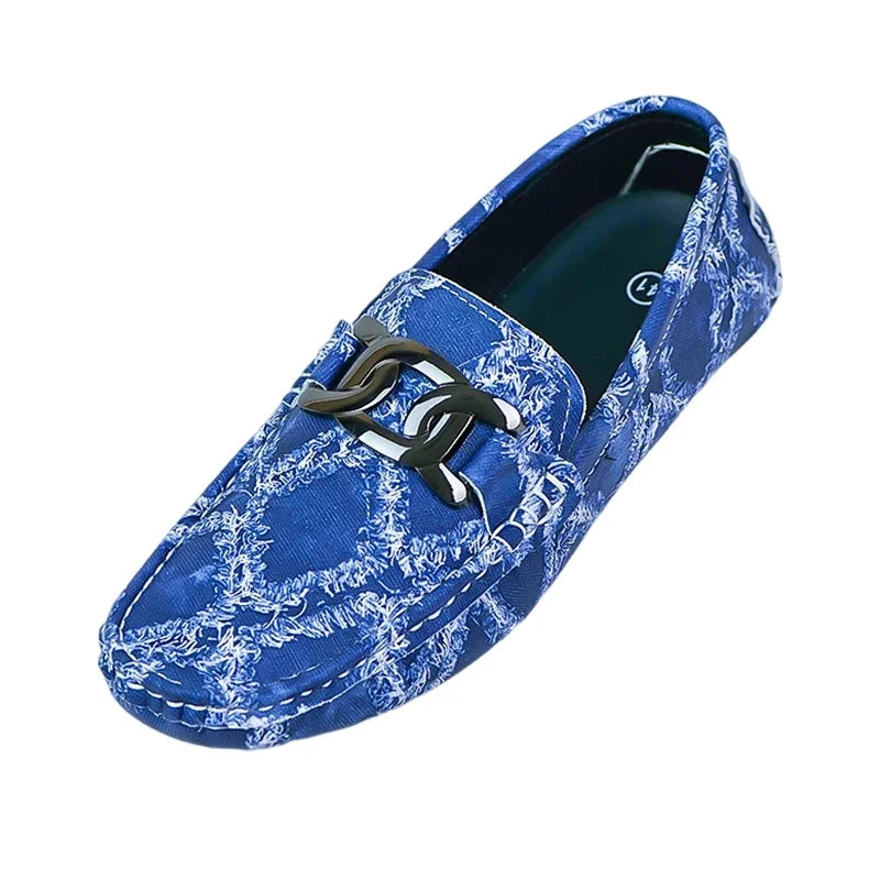 Our 2025 New Fashionable Mens Over Size 38-48 Moccasin Shoes Purple Spring Male Formal Dress Shoes Comfortable Youth Leisure Shoes