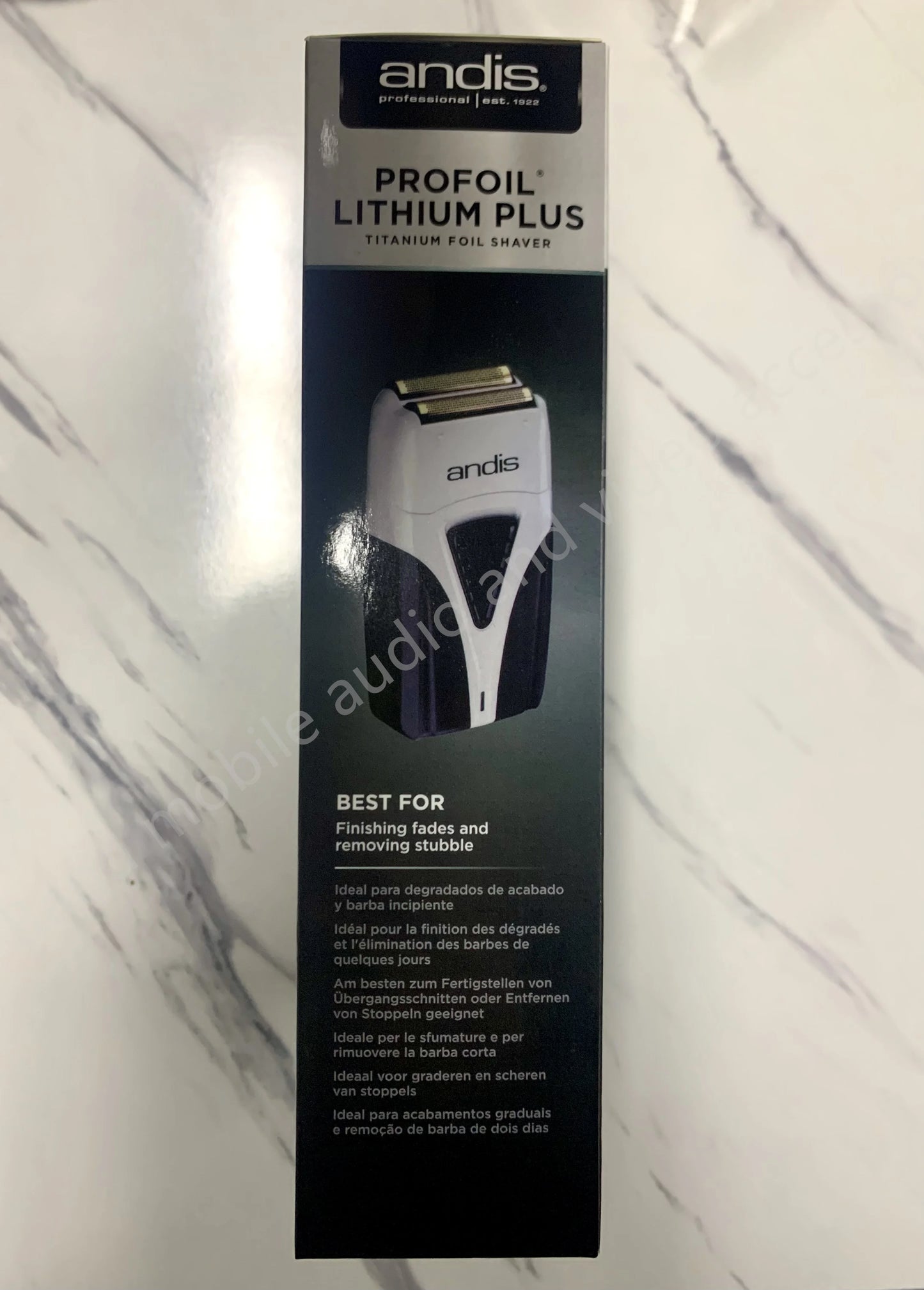 Original Andis Profoil Lithium Plus 17205 Barber Hair Cleaning Electric Shaver For Men Beard Stubble Razor Bald Shaving Machine