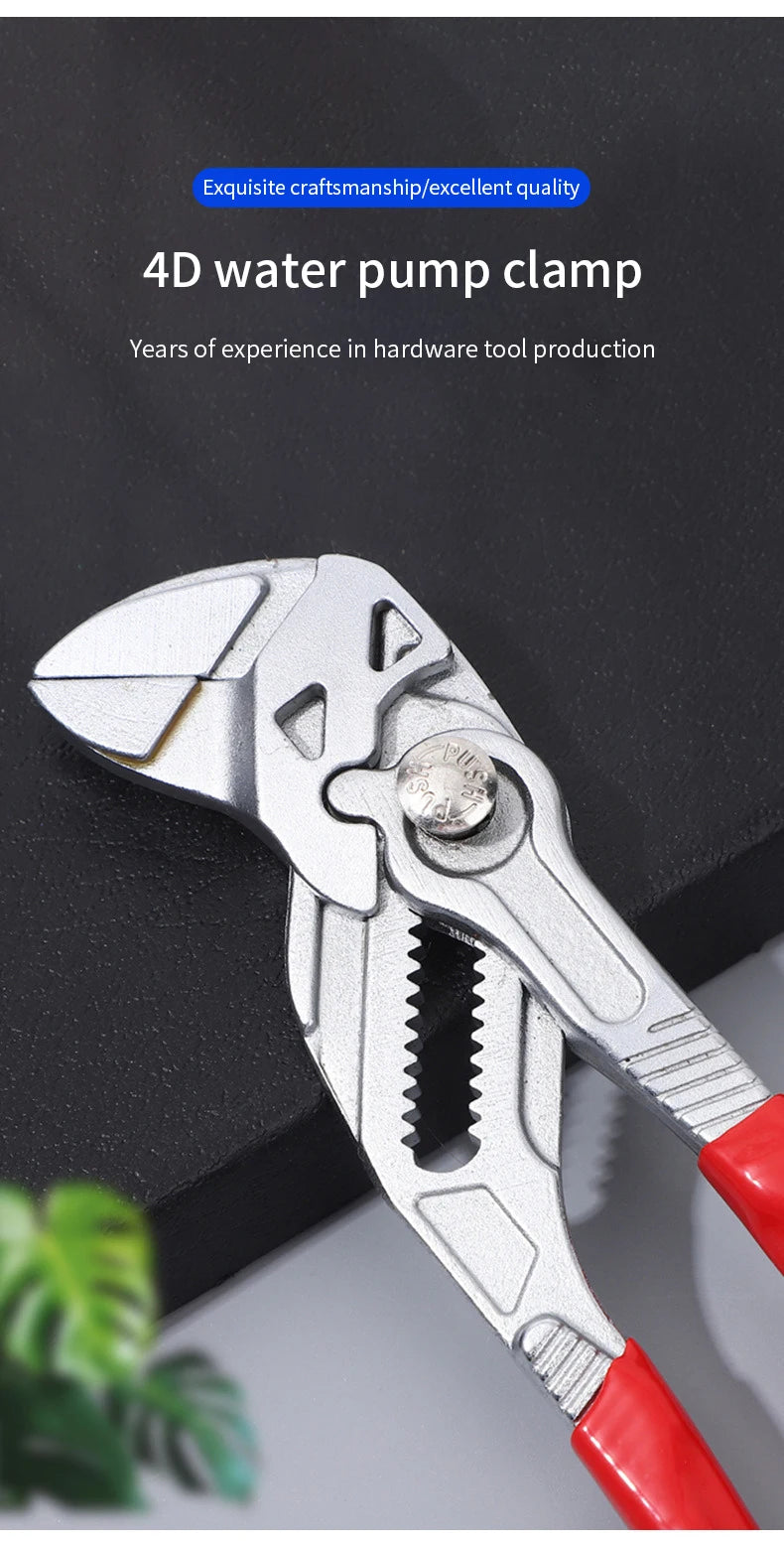 10 inch Wrench Eagle Beak Water Pipe Pliers Multi-function Adjustable Spanner Press Clamp Large Opening Plumbing Household Tools