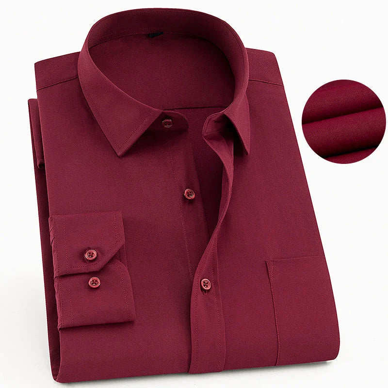 Plus Size 9XL 8XL Men's Business Casual Long Sleeved Shirt Classic Striped Male Social Dress Party Tuxedo Shirts Yellow Purple