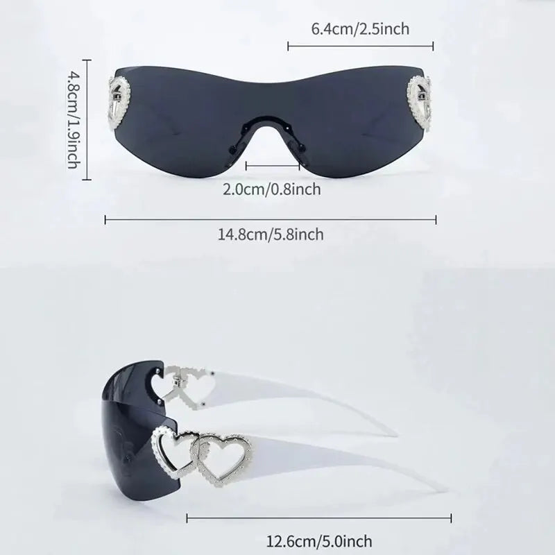 2 Pcs Summer Summer One Piece Sunglasses Goggle Women