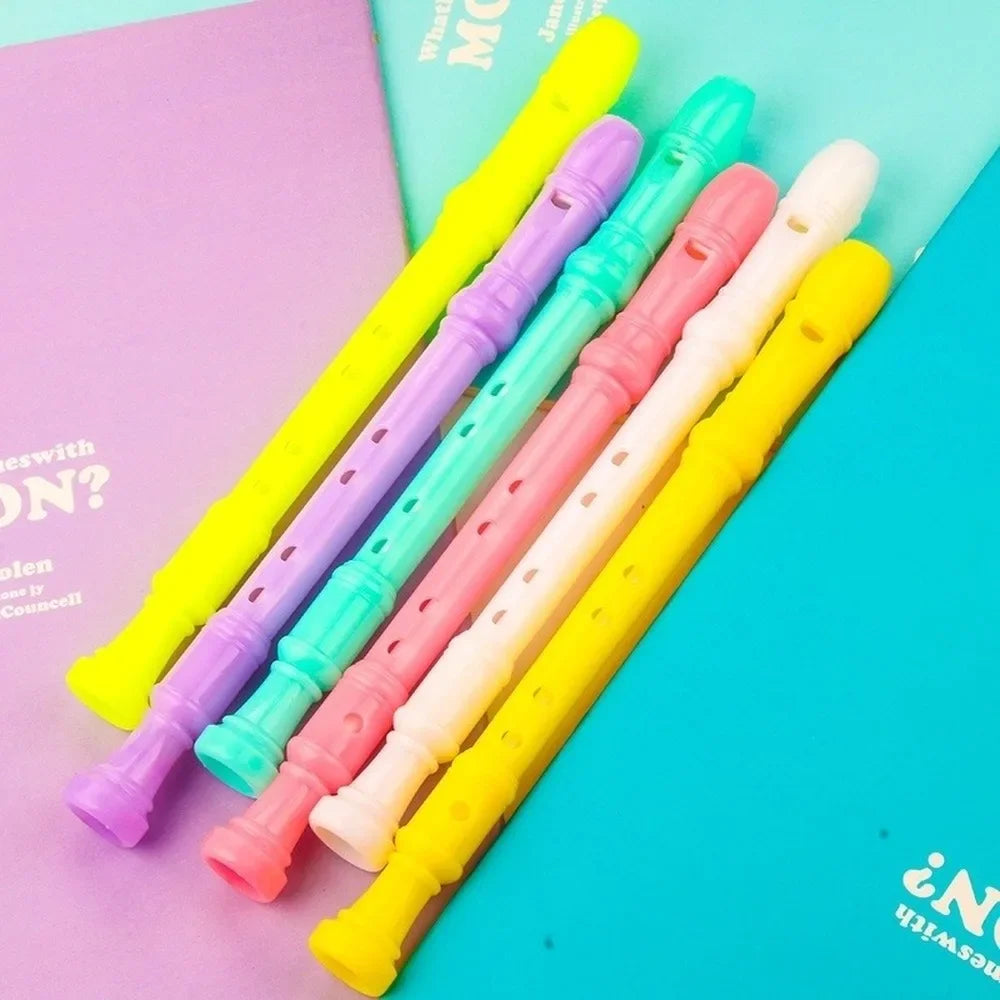 4pcs School Stationery Candy Color Mini Clarinet Shape Gel Creative Cartoon Flute Pen Student Gifts PLUS FREE SHIPPING