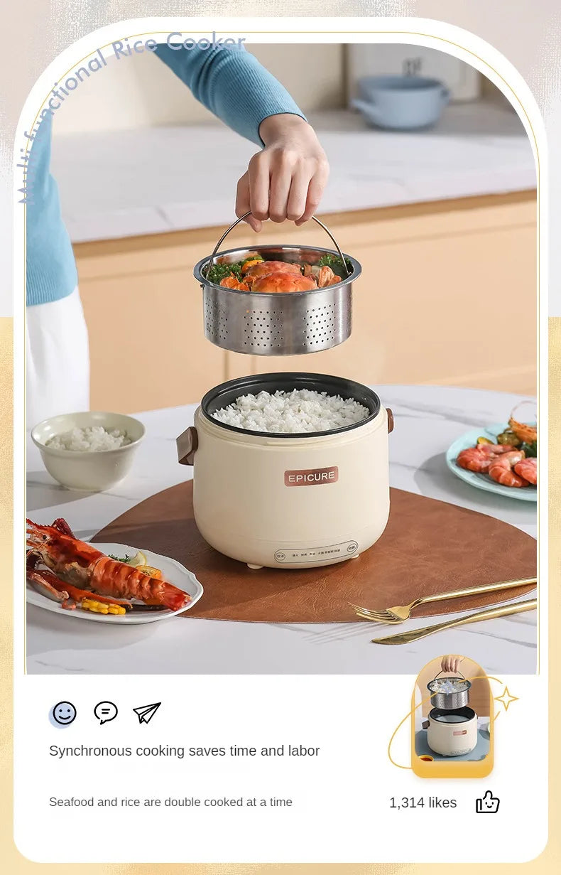 220V Electric Sugar Drained Rice Cooker Home Non-stick Electric Low Sugar Rice Cooker & Sugar draining inner Multi Cooker 1.7L